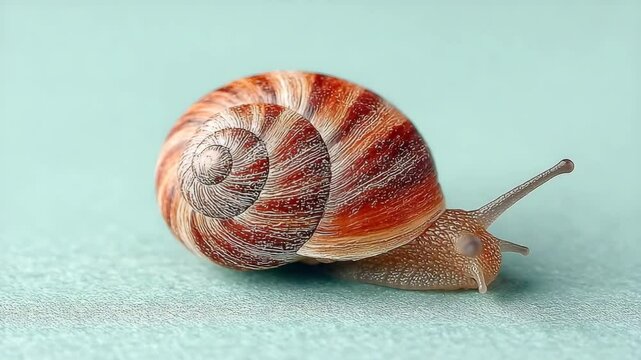 aesthetic shell closeup,  calm slow spiral creature, striped snail macro pastel, striped snail macro mint, striped snail macro closeup,  striped snail, pastel macro, calm creature