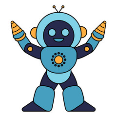 Robot Flat Illustration