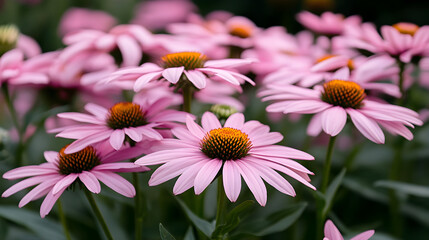 Obraz premium pink echinacea flowers