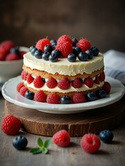 cheesecake with berries
