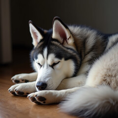 Fototapeta premium alaskan malamute portrait