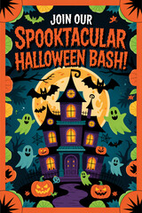 Happy Halloween Party Invitation Poster