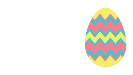 Easter egg. Easter egg draw on white background