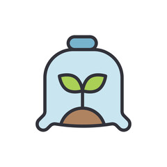 Compost colored icons, minimalist vector illustration ,simple transparent graphic element .Isolated on white background