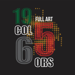 Obraz premium full art colors design typography vector illustration