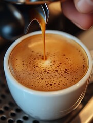Espresso Pouring Into a Cup