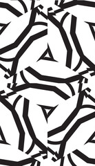 Curved line. Triangular style. Vector illustration. Beautiful bright illustration. Vector. Black and white. Design for you business. Seamless