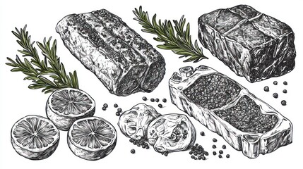 Delicious Grilled Steaks with Rosemary and Lemon