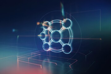 Abstract digital network design with interconnected data points.