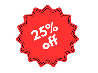 red label with discount