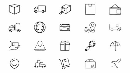 Fototapeta premium delivery-and-logistic-set-of-web-icons-in-line-sty (2).eps