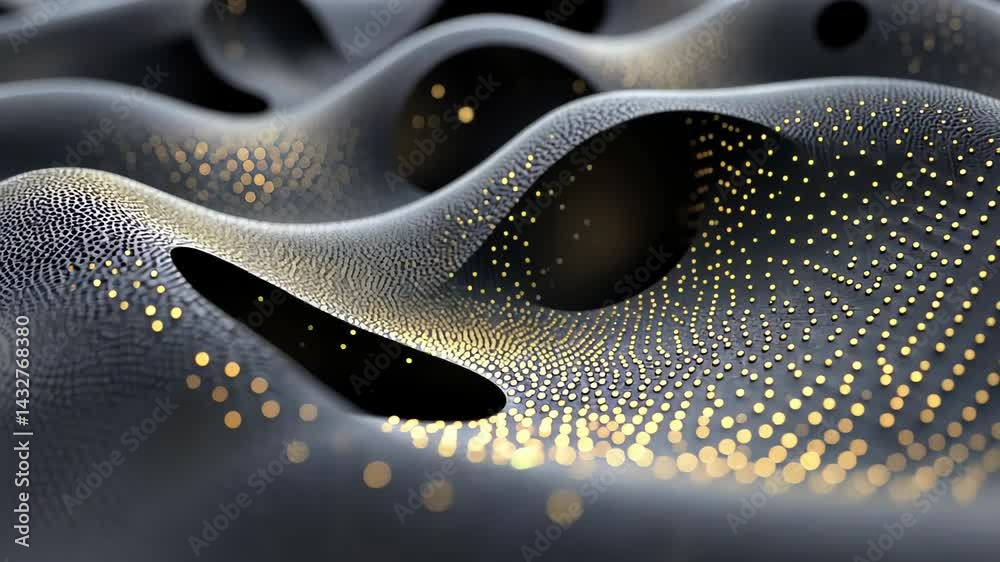 Poster mesmerizing patterns dance in a textured landscape of light and shadows creating a digital dreamscap