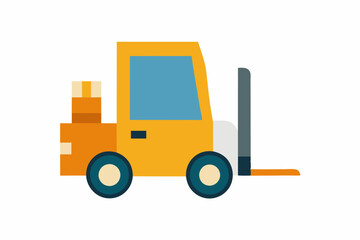 forklift vector illustration 