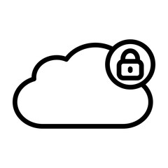 Virtual Private Cloud (VPC) Vetor Line Icon Design