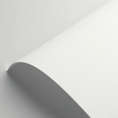 Close-up of pristine white paper with subtle sheen for design projects, texture, background