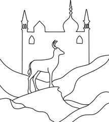 idul adha art line animals masjid mosque eid