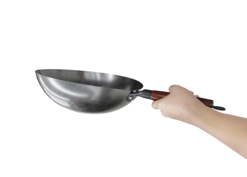 Side view of empty pan handle, PNG transparent.