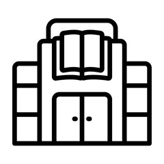 Library Vetor Line Icon Design
