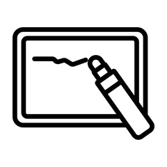 Whiteboard Vetor Line Icon Design