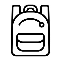 Backpack Vetor Line Icon Design