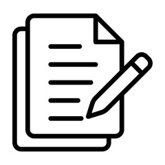 Test Paper Vetor Line Icon Design