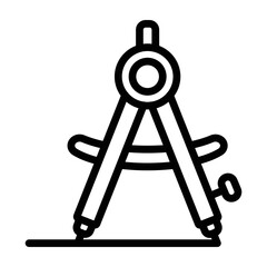 Drawing Compass Vetor Line Icon Design