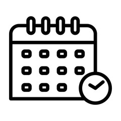 Timetable Vetor Line Icon Design