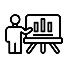 Presentation Vetor Line Icon Design