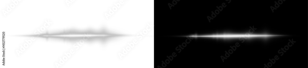 Aufkleber png dynamic light line with glow, shine, sparkle, and flare. abstract horizontal streak effect with 