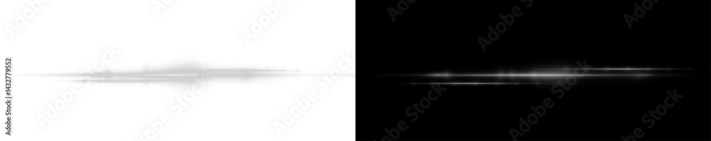 Aufkleber png dynamic light line with glow, shine, sparkle, and flare. abstract horizontal streak effect with 