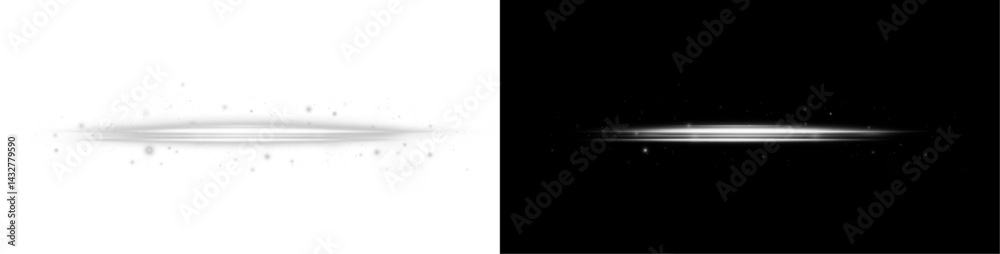 Aufkleber png dynamic light line with glow, shine, sparkle, and flare. abstract horizontal streak effect with 