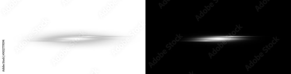 Aufkleber PNG dynamic light line with glow, shine, sparkle, and flare. Abstract horizontal streak effect with bright ray, glare, and glitter. Perfect for digital, festive, or magic-themed design
