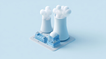 3D Model of a Nuclear Power Plant