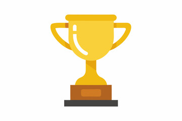 gold trophy cup vector illustration 