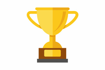 gold trophy cup vector illustration 