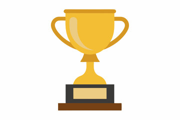 gold trophy cup vector illustration 