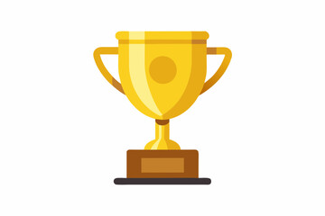 gold trophy cup vector illustration 