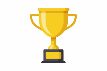 gold trophy cup vector illustration 