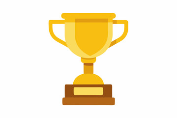 gold trophy cup vector illustration 