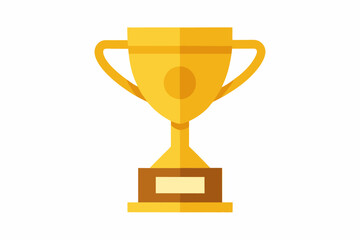 gold trophy cup vector illustration 