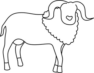 faceless eid al adha animal outline coloring 