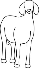 faceless eid al adha animal outline coloring 