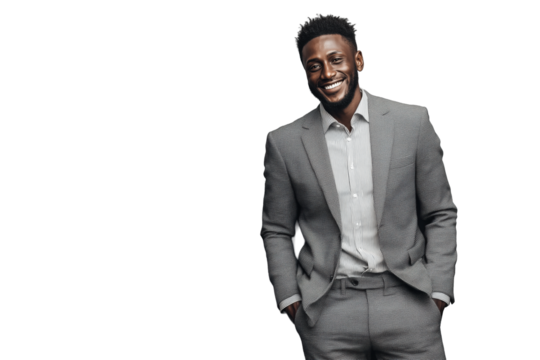 Lächelnder Geschäftsmann im Anzug PNG mit transparentem Hintergrund

