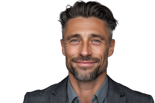 Lächelnder Geschäftsmann im Anzug PNG mit transparentem Hintergrund

