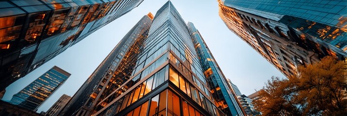Urban Skyline, Skyscrapers Reaching for the Sky