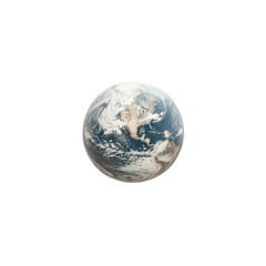 Fototapeta premium Stunning detailed view of planet earth from space showing north america on transparent background