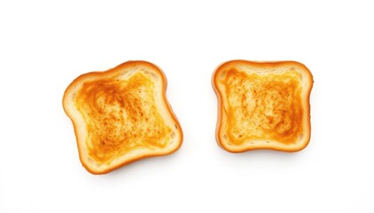 Two slices of golden toasted bread