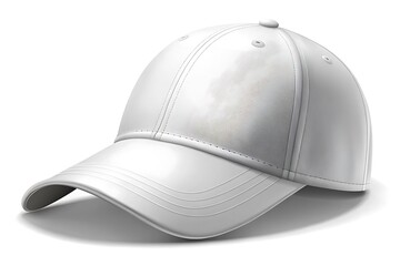 Fototapeta premium White baseball cap with a logo on the front