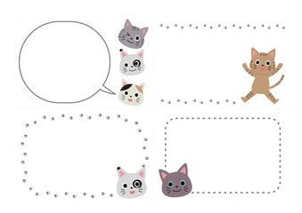 ねこのいろんなフレームのセット