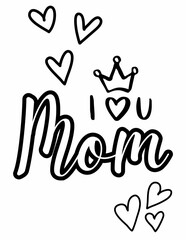 Mother's day Coloring Activity Pages, Happy mothers day Card